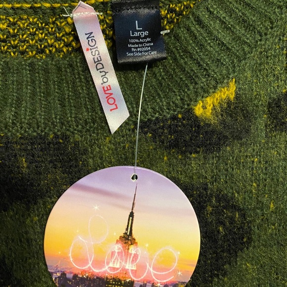 Love by Design Green Leopard Sweater - Picture 4 of 5